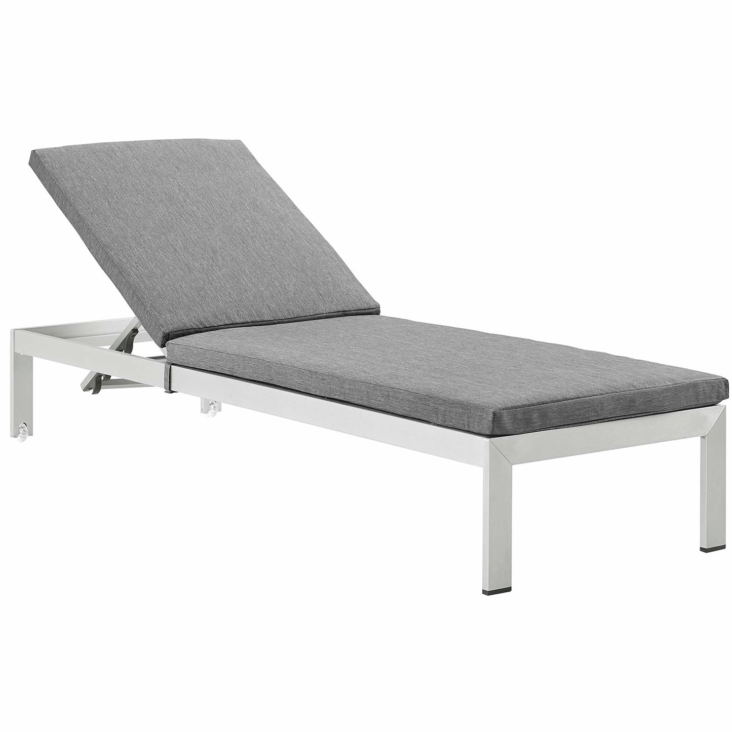 Chaise longue de aluminio para exteriores con cojines de Modway Shore