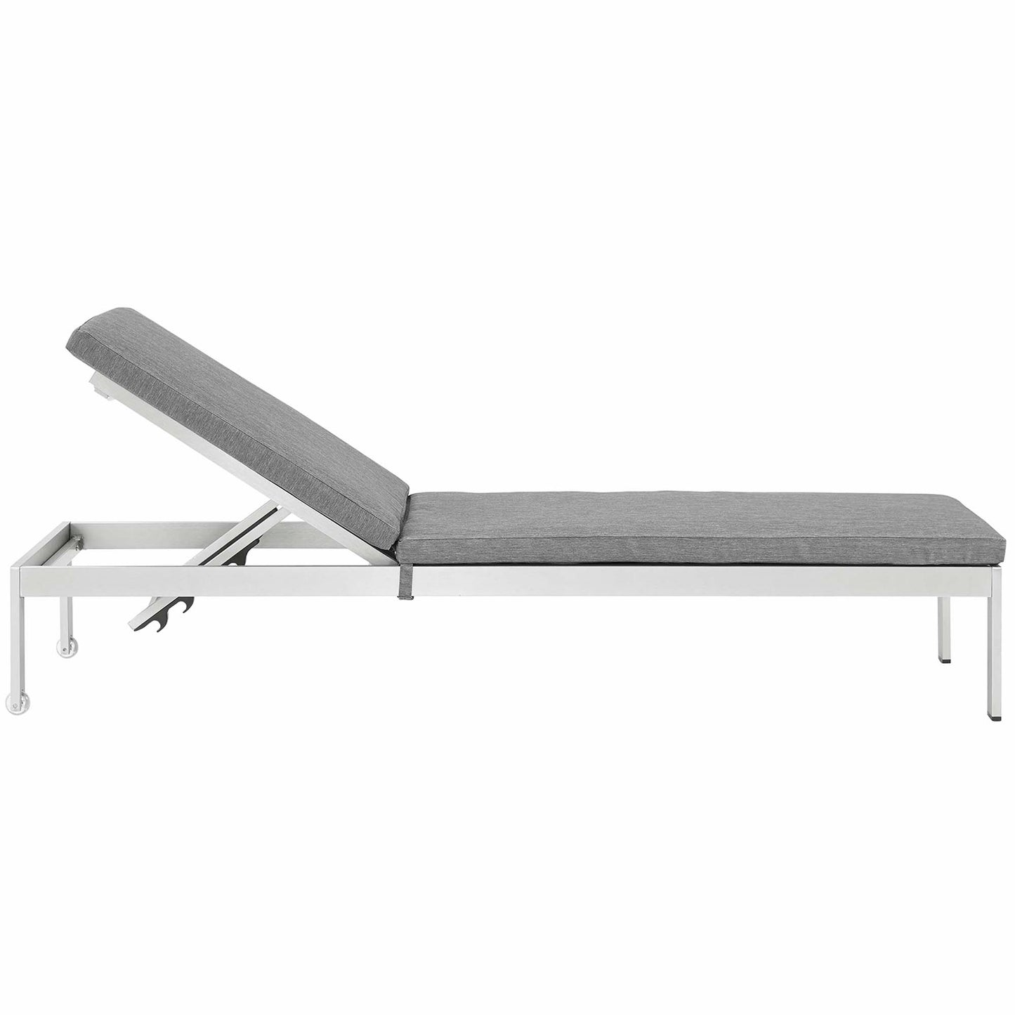 Chaise longue de aluminio para exteriores con cojines de Modway Shore