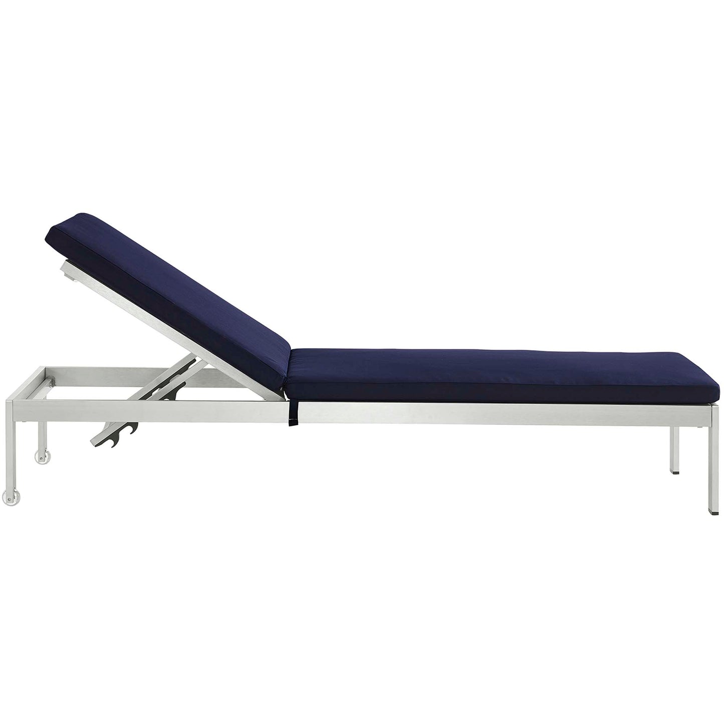 Chaise longue de aluminio para exteriores con cojines de Modway Shore