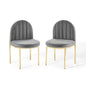 Isla Performance Velvet Dining Side Chair Set of 2