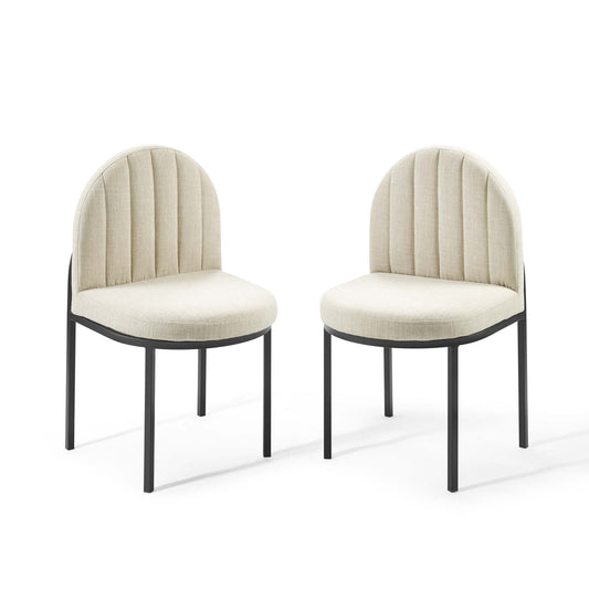 Isla Upholstered Fabric Dining Side Chair Set of 2