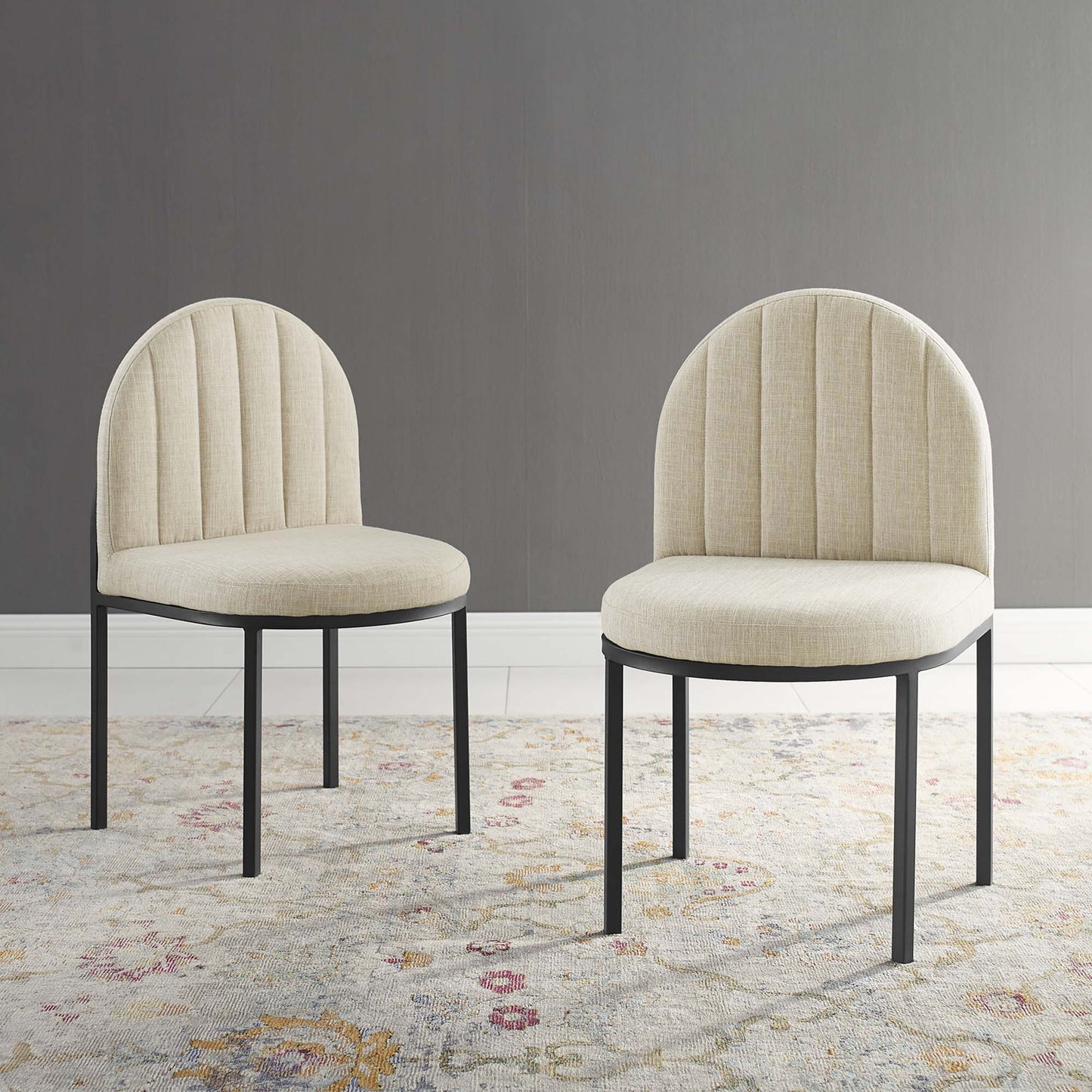 Isla Upholstered Fabric Dining Side Chair Set of 2