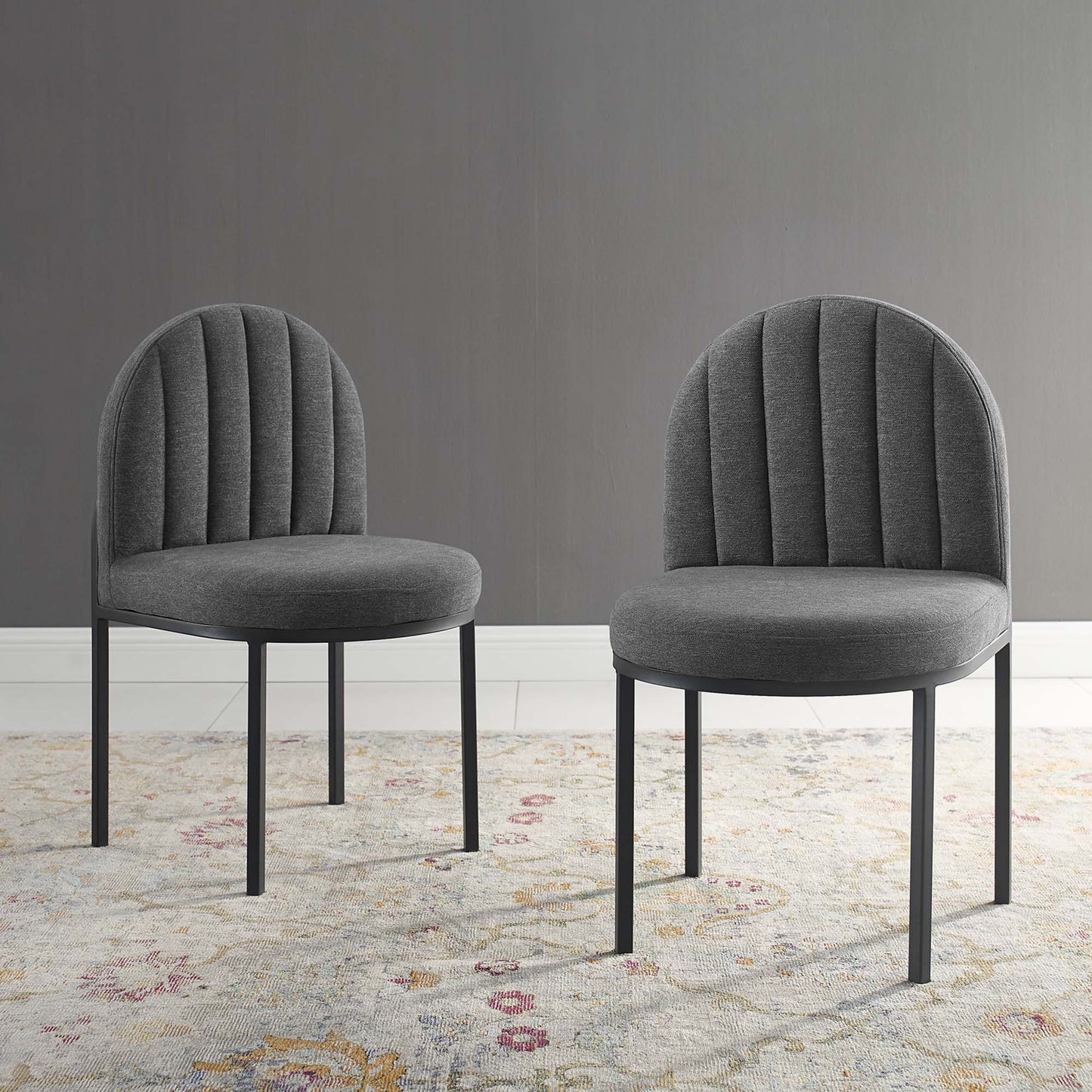 Isla Upholstered Fabric Dining Side Chair Set of 2