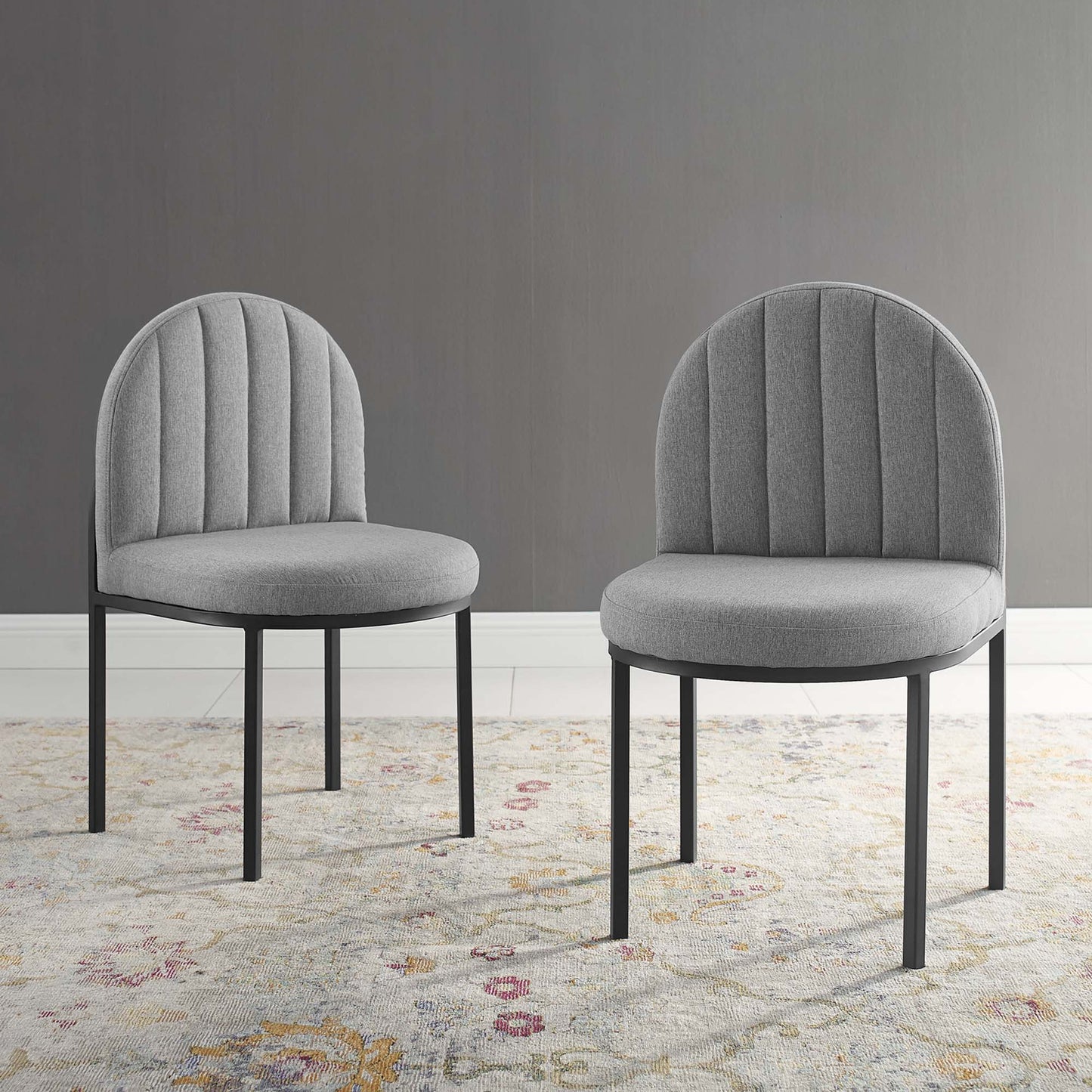 Isla Upholstered Fabric Dining Side Chair Set of 2