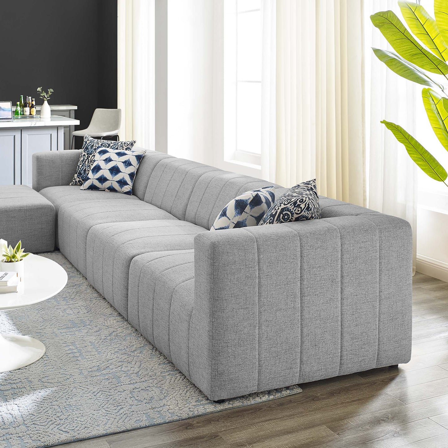 Bartlett 5-Piece Upholstered Fabric Sectional Sofa