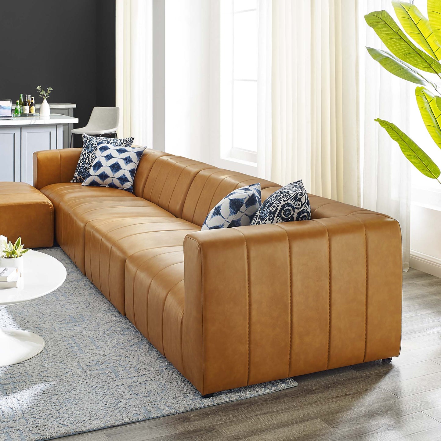 Bartlett 5-Piece Vegan Leather Sectional Sofa