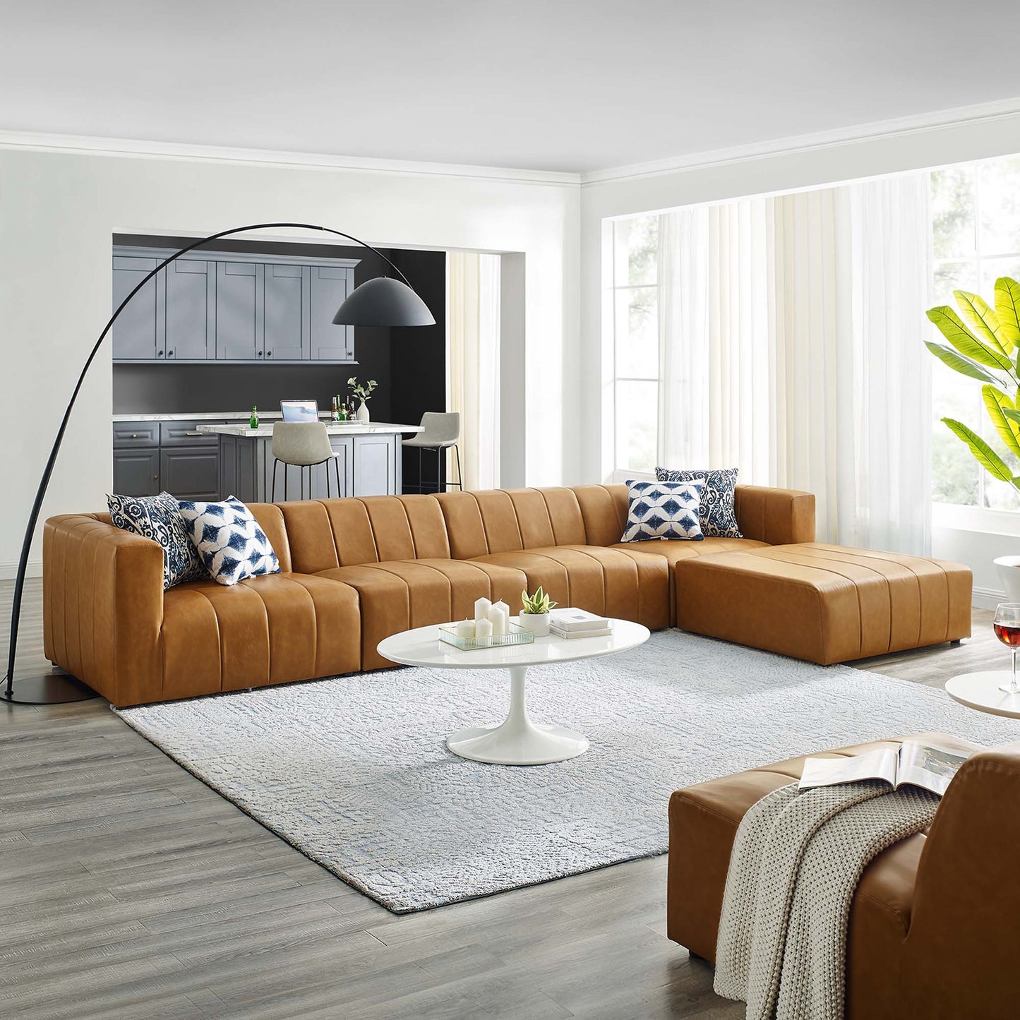 Bartlett 5-Piece Vegan Leather Sectional Sofa