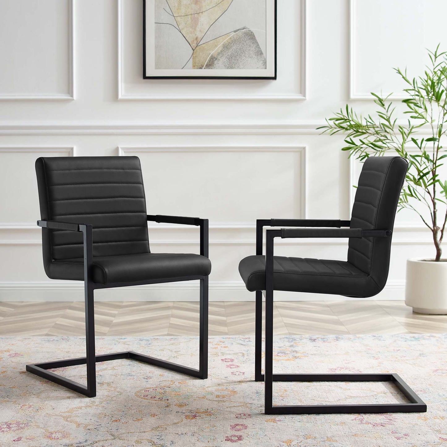 Savoy Vegan Leather Dining Chairs Set of 2