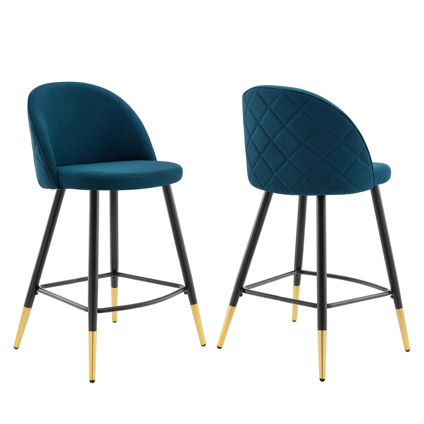 Lot de 2 tabourets de bar en tissu Cordial par Modway