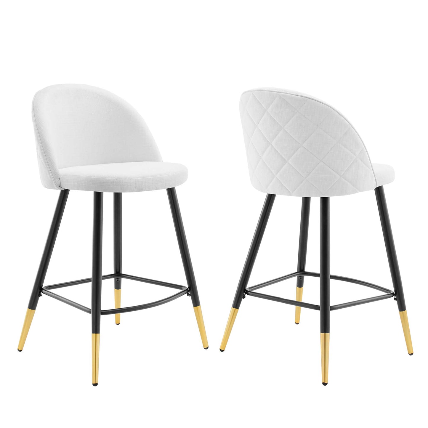 Lot de 2 tabourets de bar en tissu Cordial par Modway