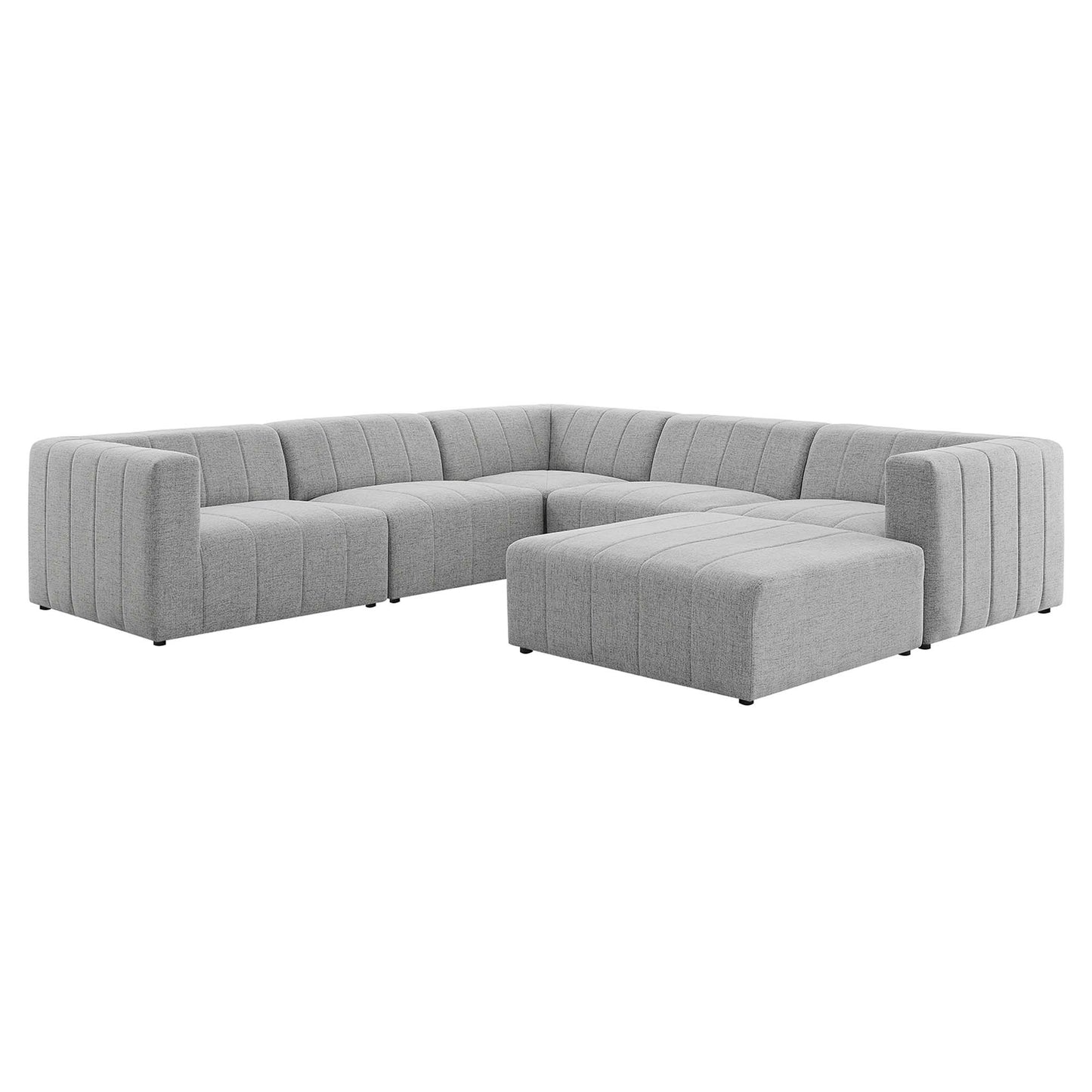 Bartlett 6-Piece Upholstered Fabric Sectional Sofa