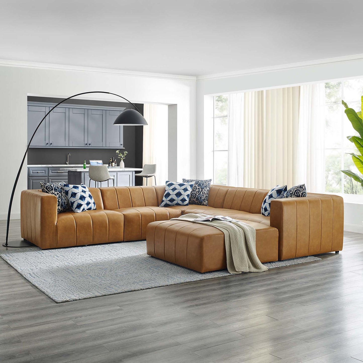 Bartlett 6-Piece Vegan Leather Sectional Sofa