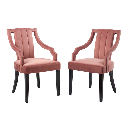 Virtue Performance Velvet Dining Chairs Set of 2