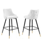 Adorn Performance Velvet Bar Stool Set of 2