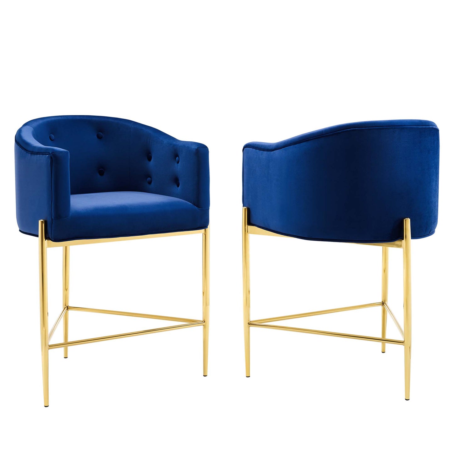 Ensemble de 2 tabourets de bar en velours capitonné Savour par Modway