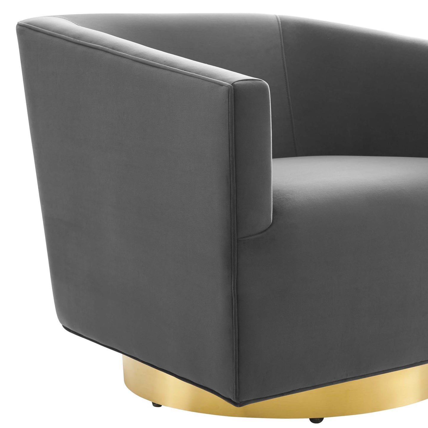 Twist Accent Lounge Performance Velvet Swivel Chair