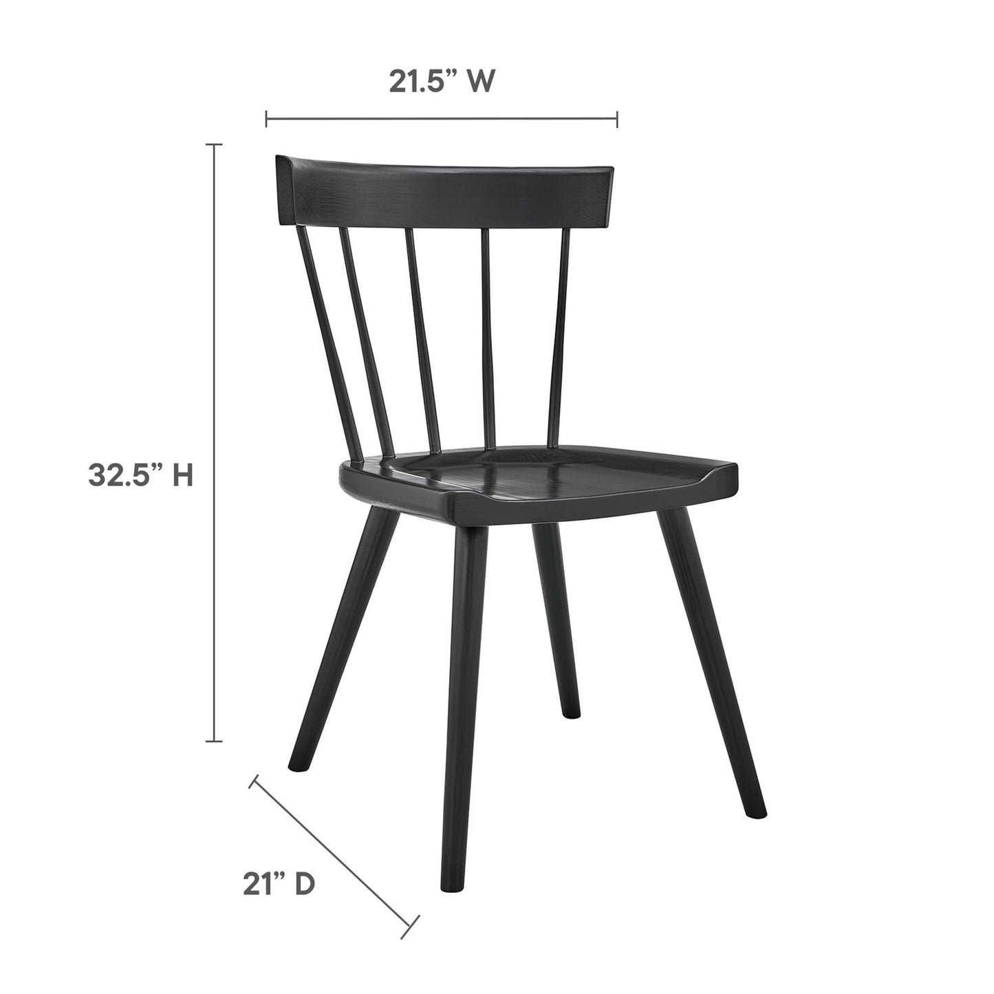 Chaise de salle à manger en bois Sutter par Modway