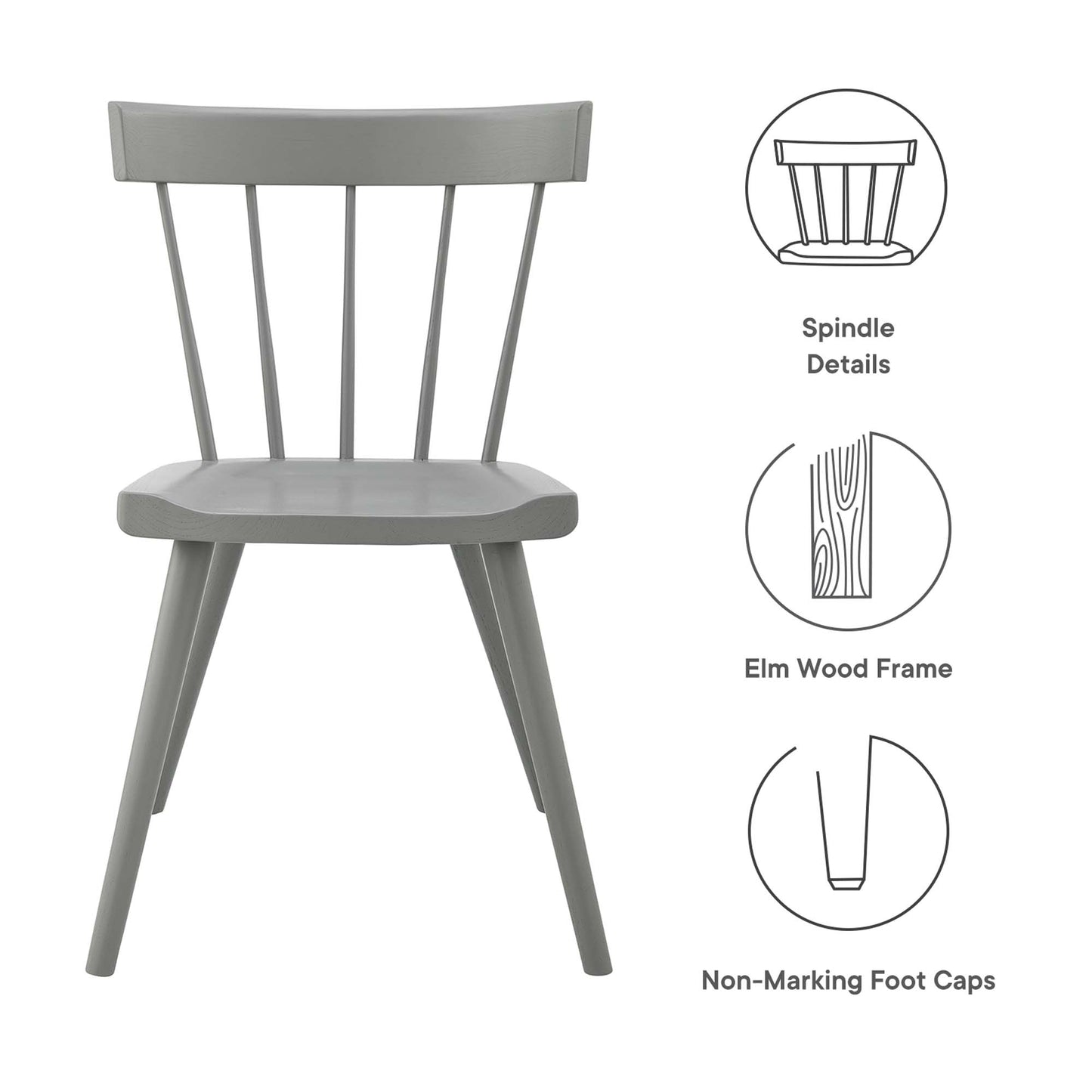 Chaise de salle à manger en bois Sutter par Modway