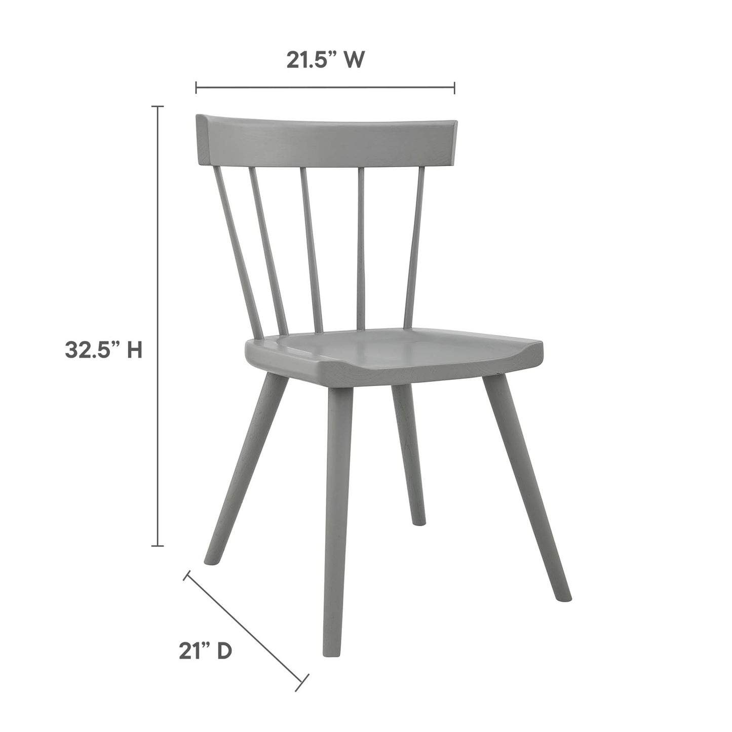 Chaise de salle à manger en bois Sutter par Modway