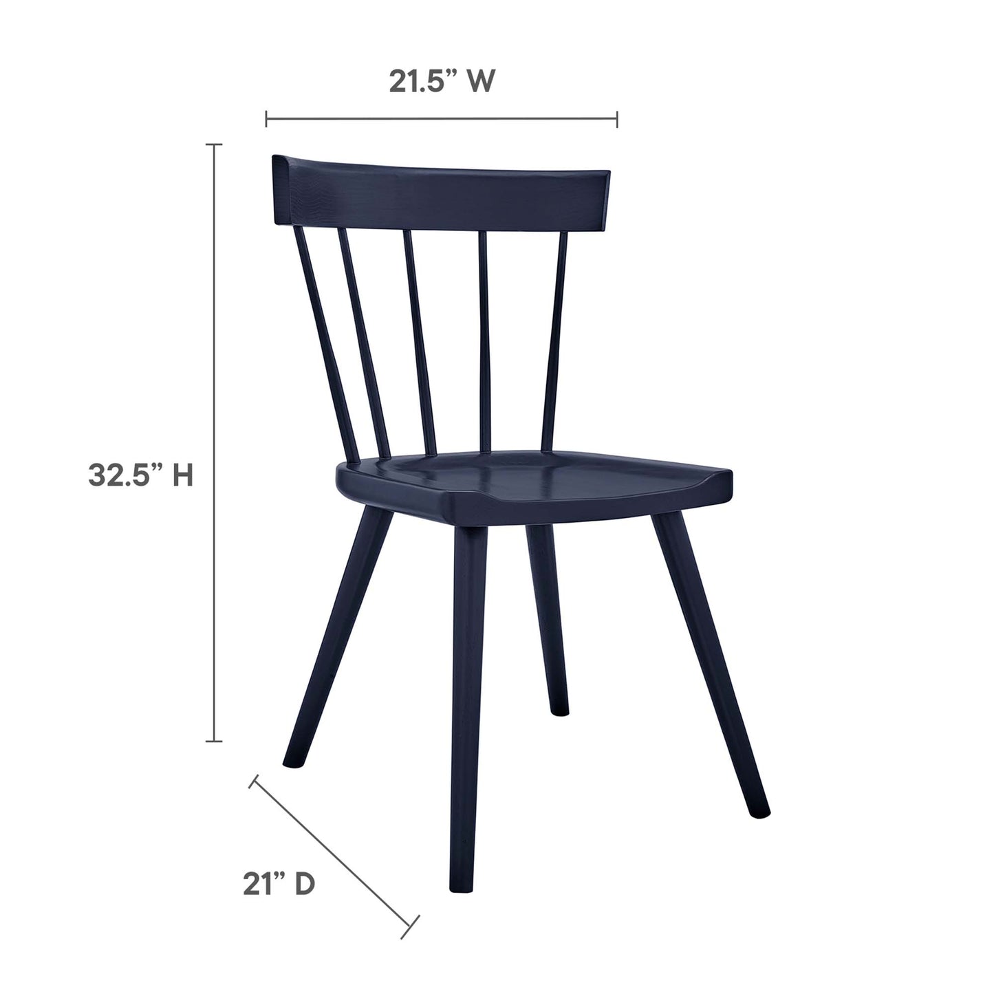 Chaise de salle à manger en bois Sutter par Modway