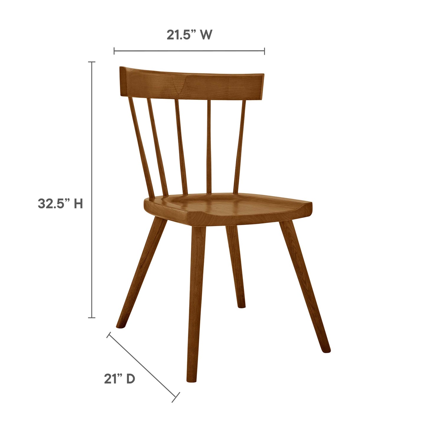 Chaise de salle à manger en bois Sutter par Modway