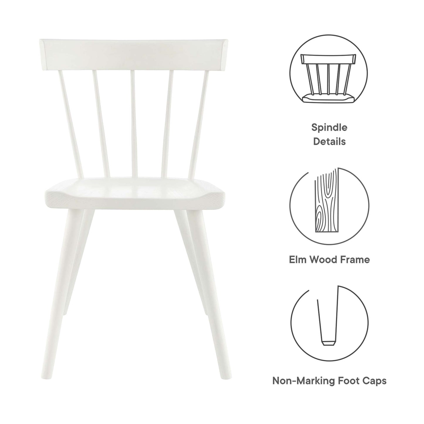 Chaise de salle à manger en bois Sutter par Modway