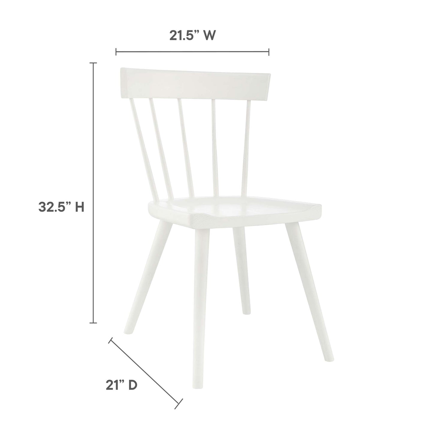 Chaise de salle à manger en bois Sutter par Modway