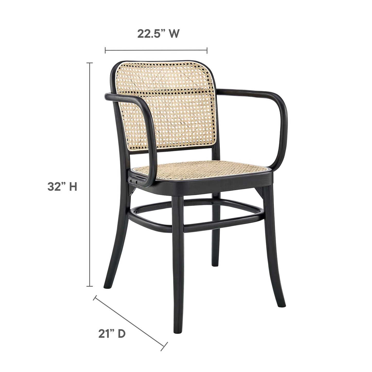 Silla de comedor de madera Winona de Modway