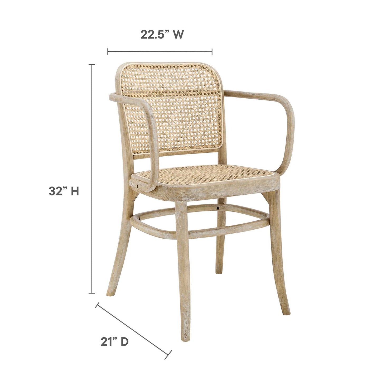 Silla de comedor de madera Winona de Modway