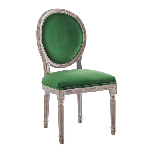 Emanate Vintage French Performance Velvet Dining Side Chair