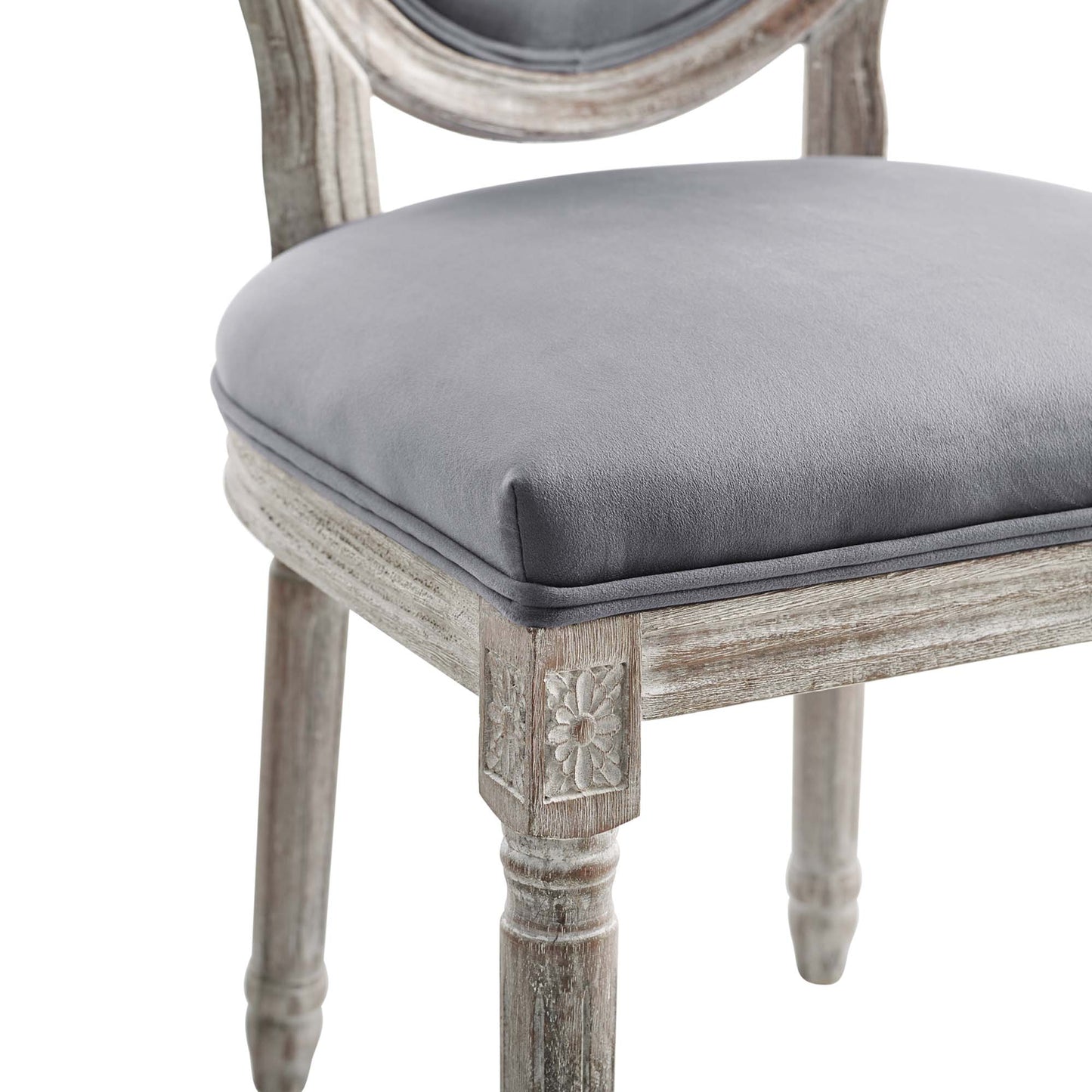 Emanate Vintage French Performance Velvet Dining Side Chair