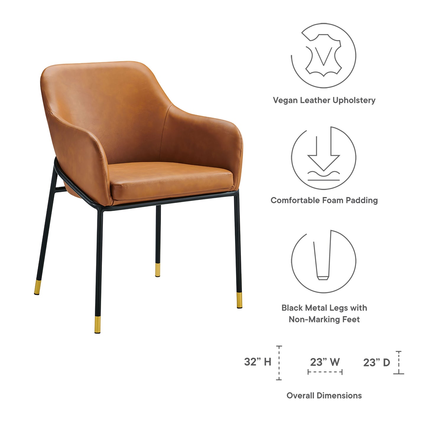 Jovi Vegan Leather Dining Chair