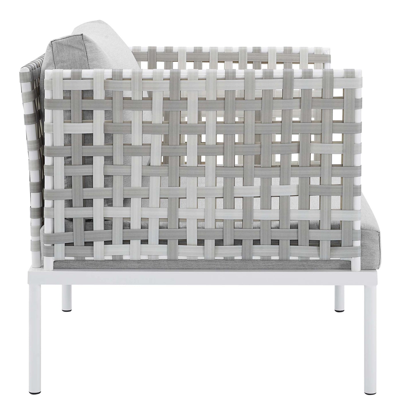 Harmony 3-Piece Sunbrella® Basket Weave Outdoor Patio Aluminum Seating Set