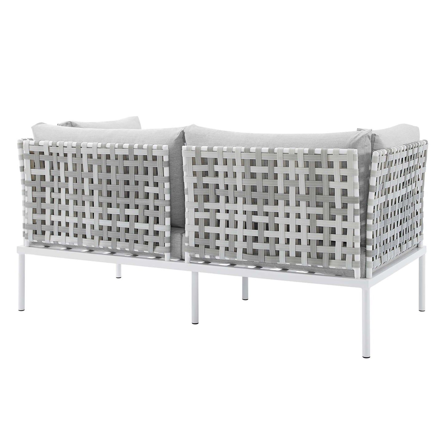 Harmony 4-Piece Sunbrella® Basket Weave Outdoor Patio Aluminum Seating Set