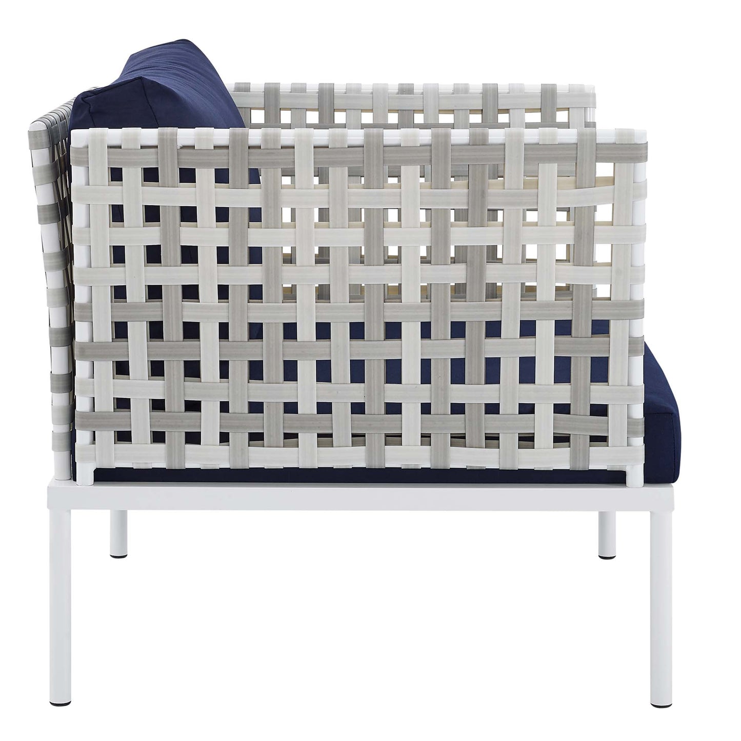 Harmony 5-Piece Sunbrella® Basket Weave Outdoor Patio Aluminum Seating Set