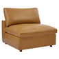 Commix Down Filled Overstuffed Vegan Leather Armless Chair