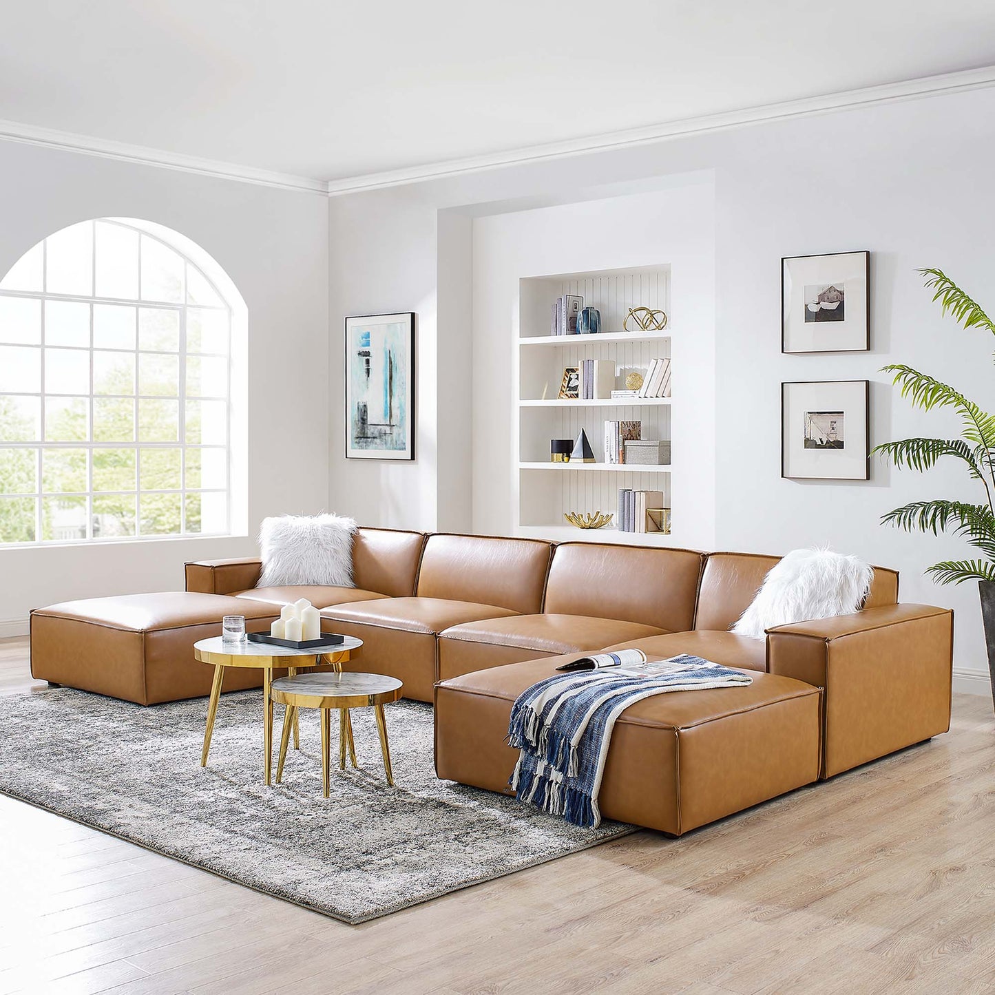 Restore 6-Piece Vegan Leather Sectional Sofa