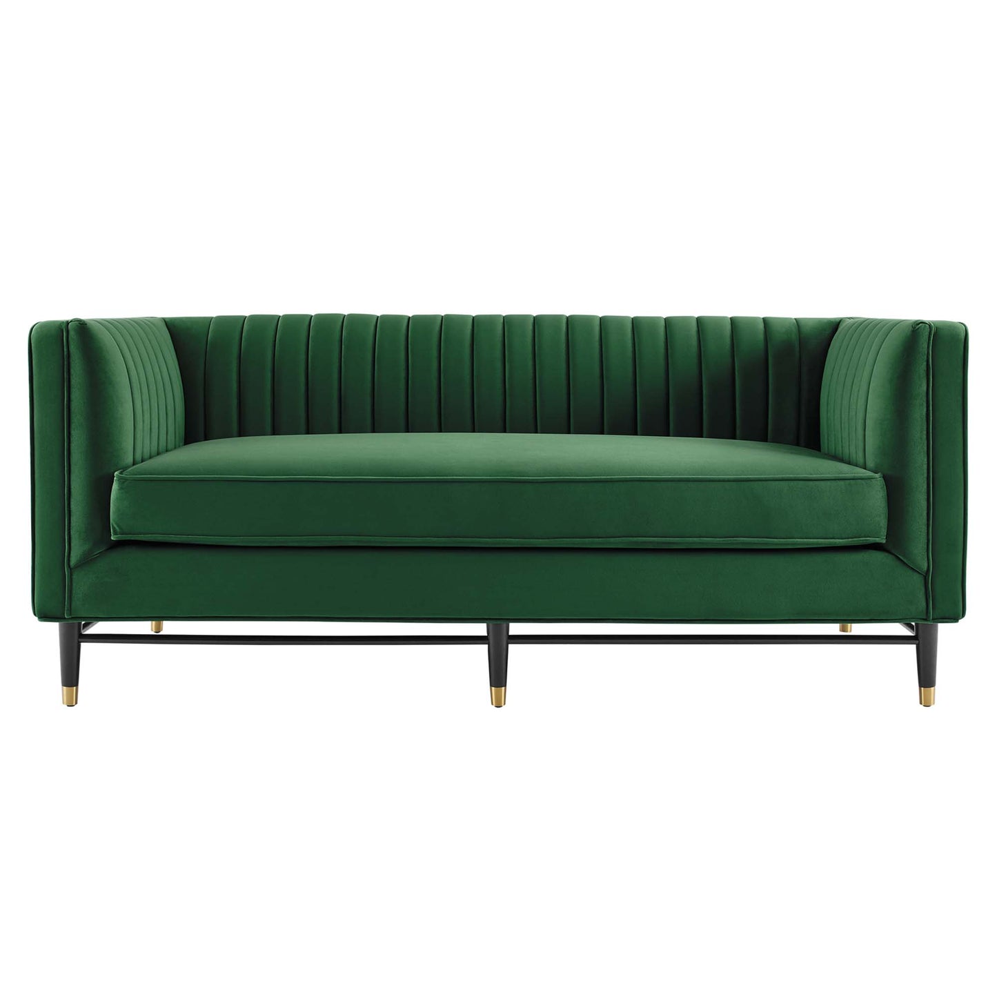 Devote Channel Tufted Performance Velvet Loveseat