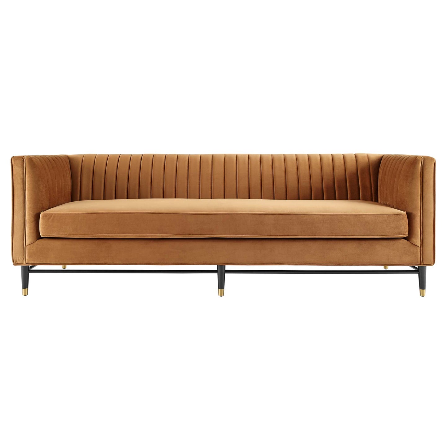 Devote Channel Tufted Performance Velvet Sofa