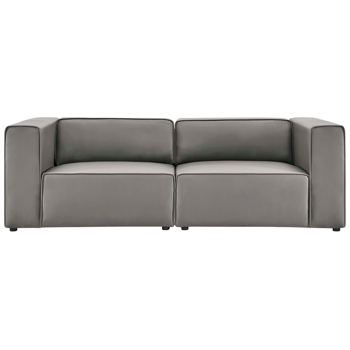 Mingle 2-Piece Vegan Leather Sectional Sofa Loveseat