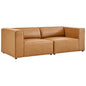 Mingle 2-Piece Vegan Leather Sectional Sofa Loveseat