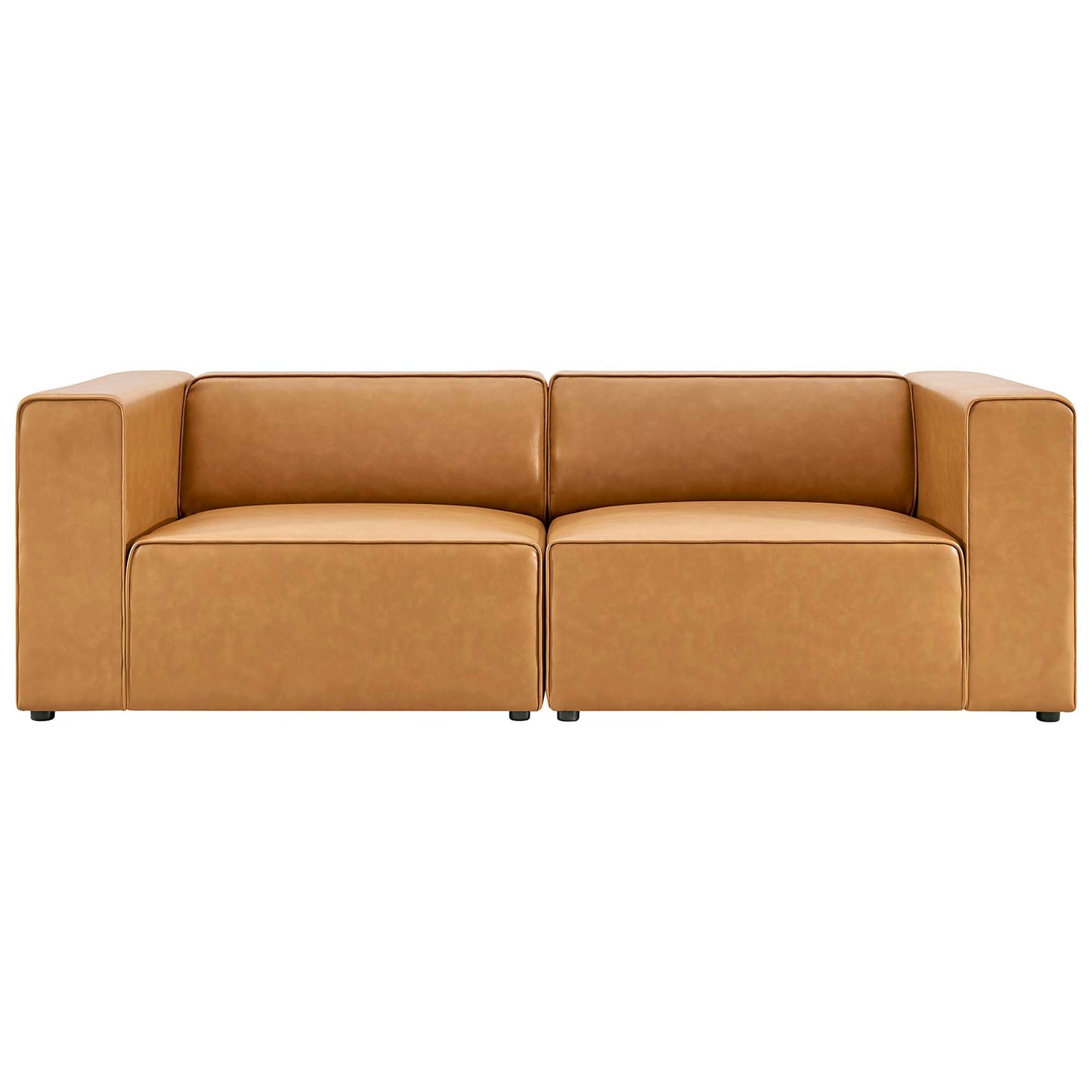 Mingle 2-Piece Vegan Leather Sectional Sofa Loveseat