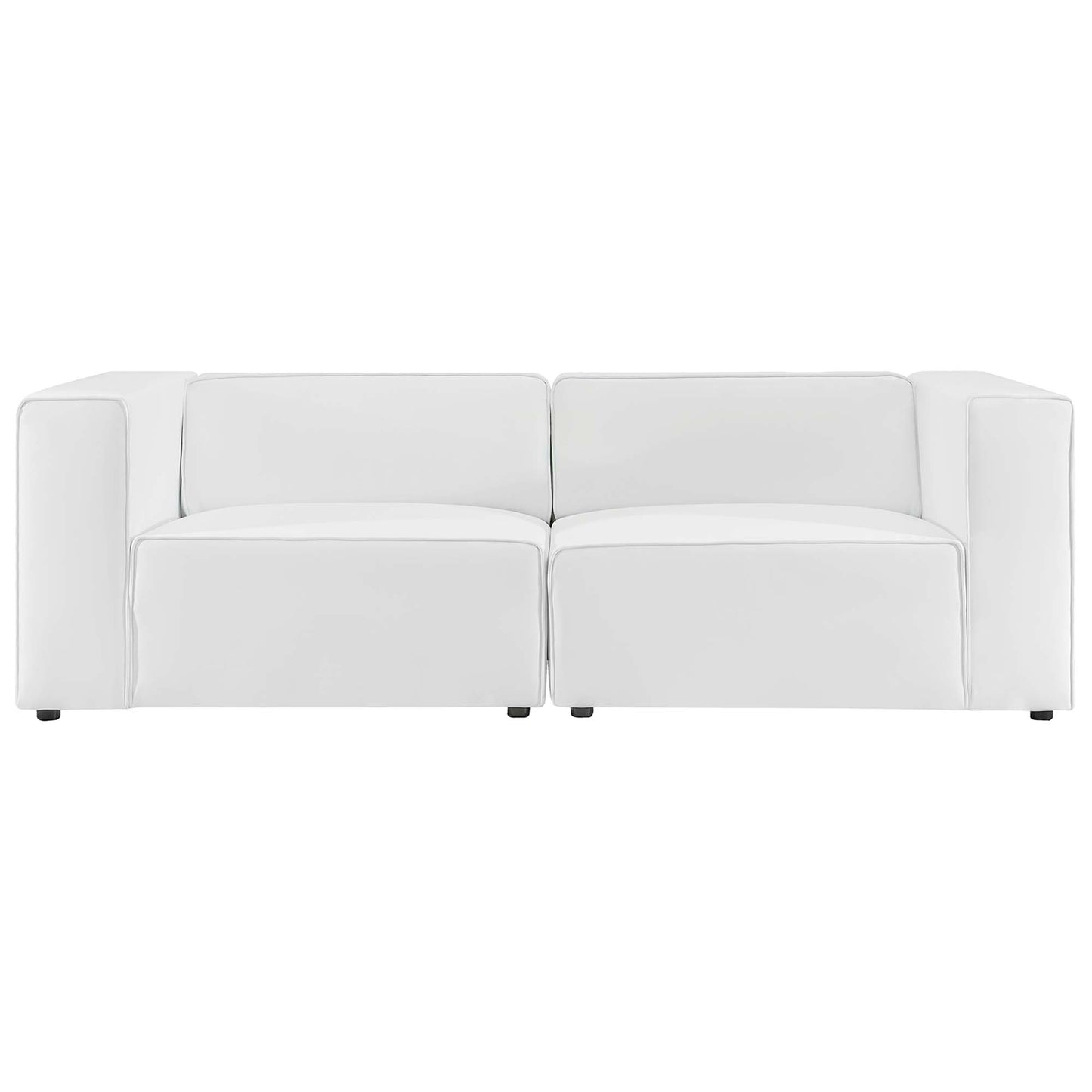 Mingle 2-Piece Vegan Leather Sectional Sofa Loveseat