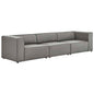 Mingle 3-Piece Vegan Leather Sectional Sofa