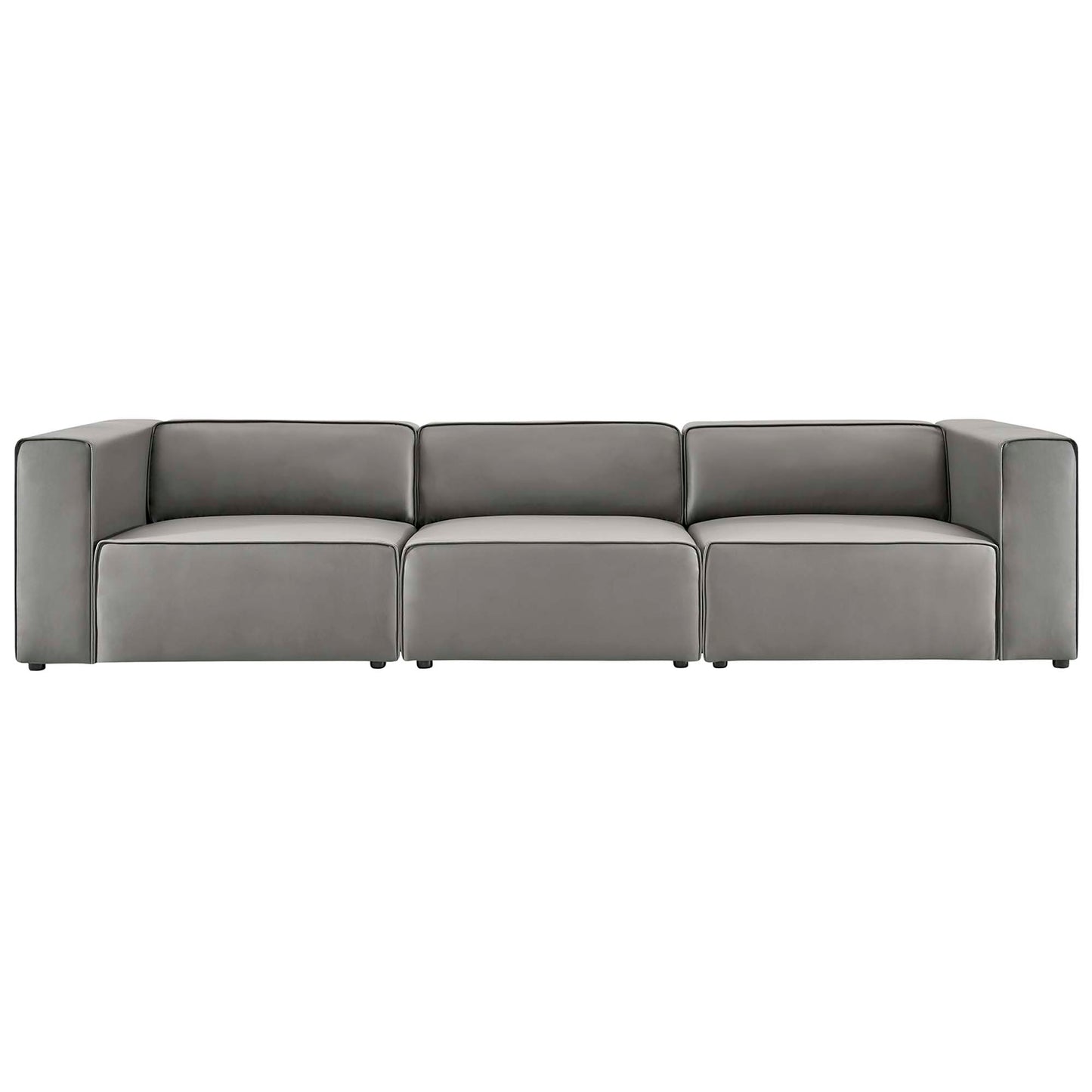 Mingle 3-Piece Vegan Leather Sectional Sofa