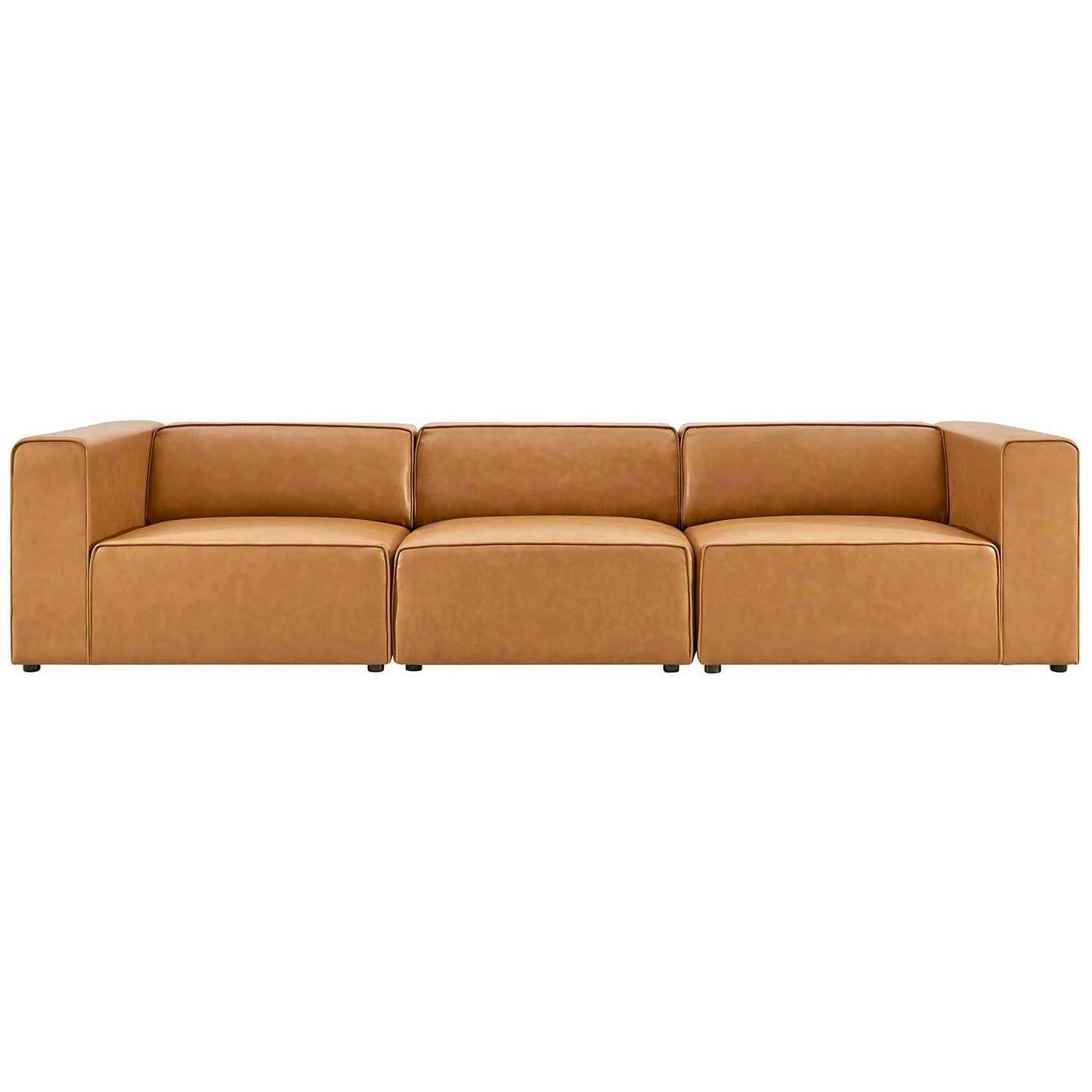 Mingle 3-Piece Vegan Leather Sectional Sofa