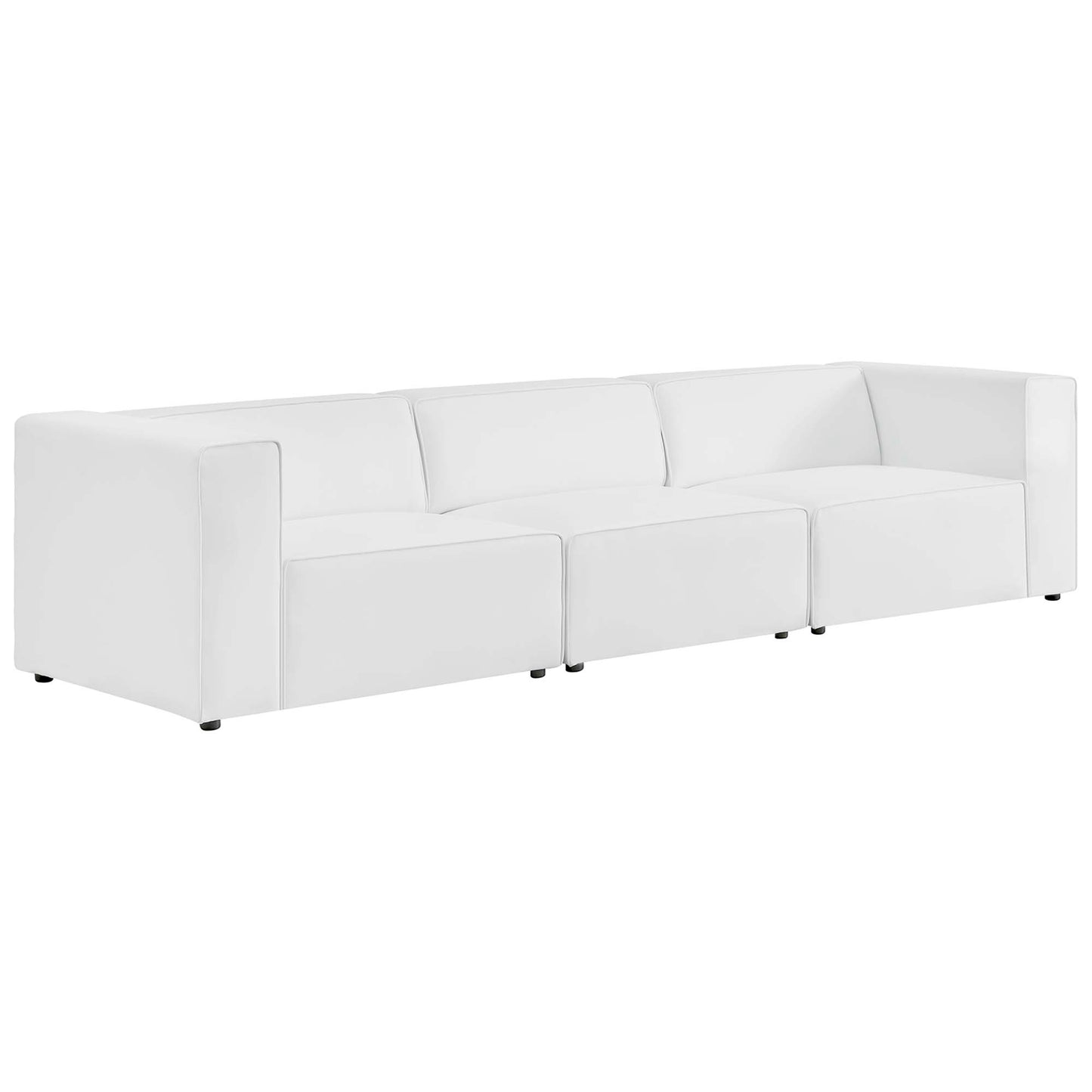 Mingle 3-Piece Vegan Leather Sectional Sofa