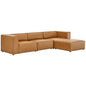 Mingle Vegan Leather Sofa and Ottoman Set