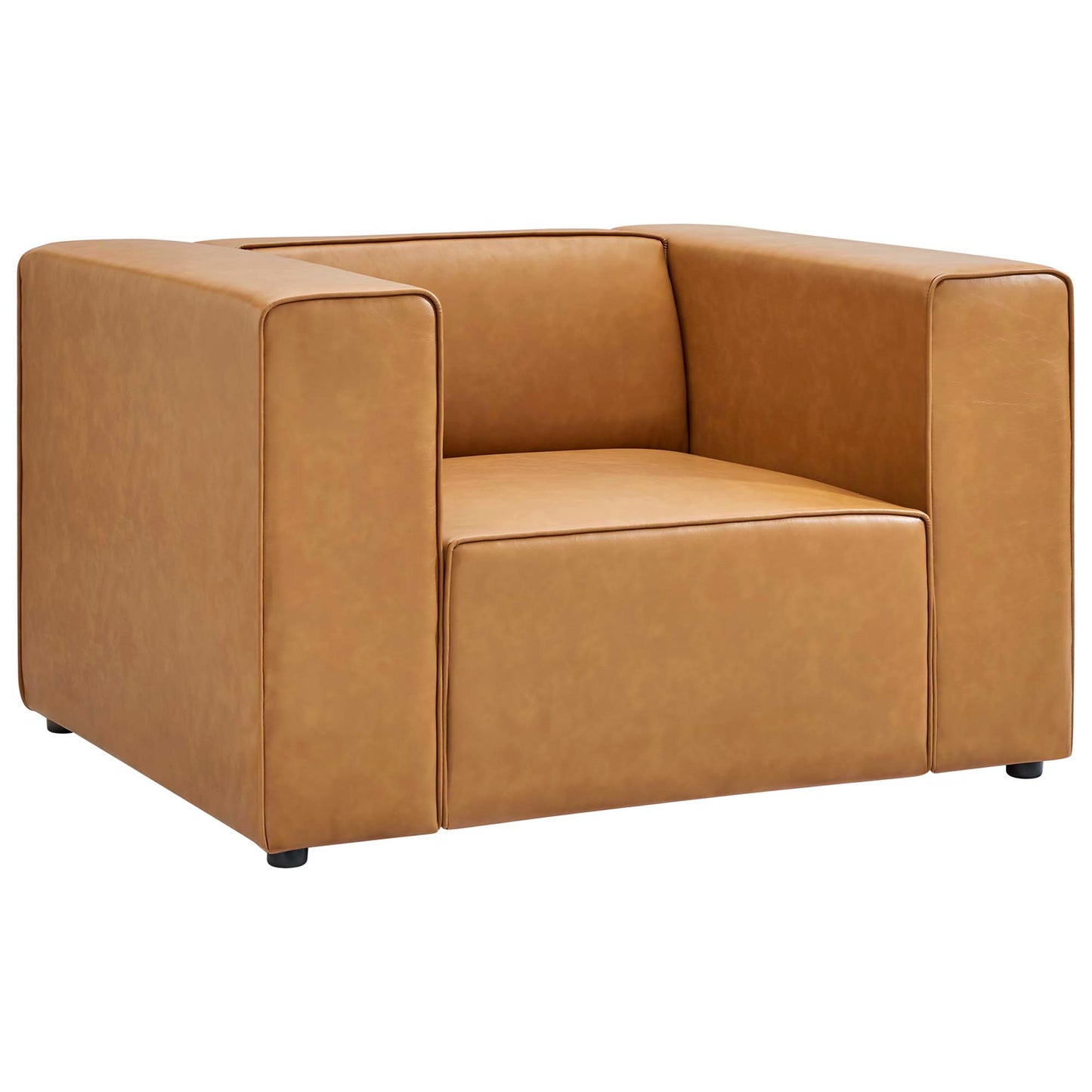 Mingle Vegan Leather Sofa and Armchair Set