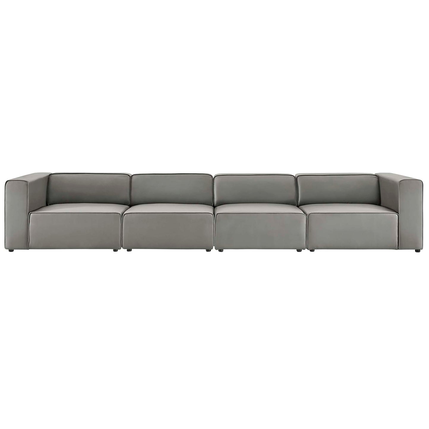 Mingle 4-Piece Vegan Leather Sectional Sofa